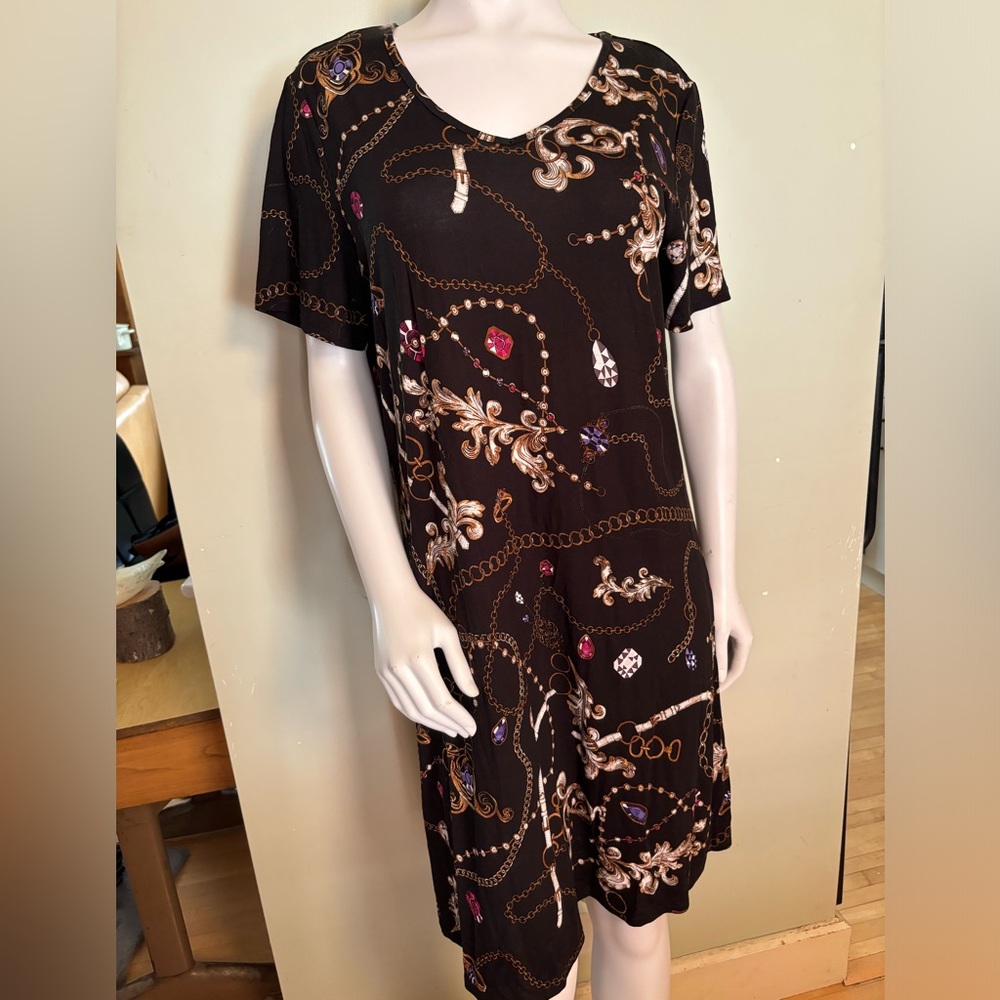 NWT Laura Dress with Chain and Jewel Accents